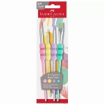 Imagem do produto PINCEL PARA GUACHE E AGUARELA FABER CASTELL SOFT TOUCH 4UN