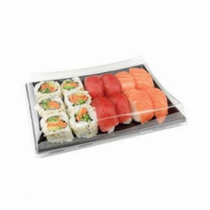Imagem do produto CAIXA CART&Atilde;O KRAFT C/JANELA P/ SUSHI 10X10X4CM 50UN
