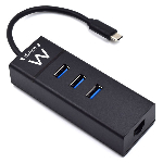 Imagem do produto HUB EWENT HUB USB-C 3 PORT+ 1 PORT GIGABIT LAN USB POWERED