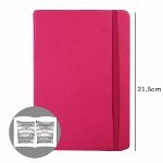 Imagem do produto BLOCOS CADERNO TIPO AGENDA COM FECHO DE ELASTICO BLOCO NOTAS PAUTADO 21,5X14,5CM SEMI PELE ROSA 116 FLH
